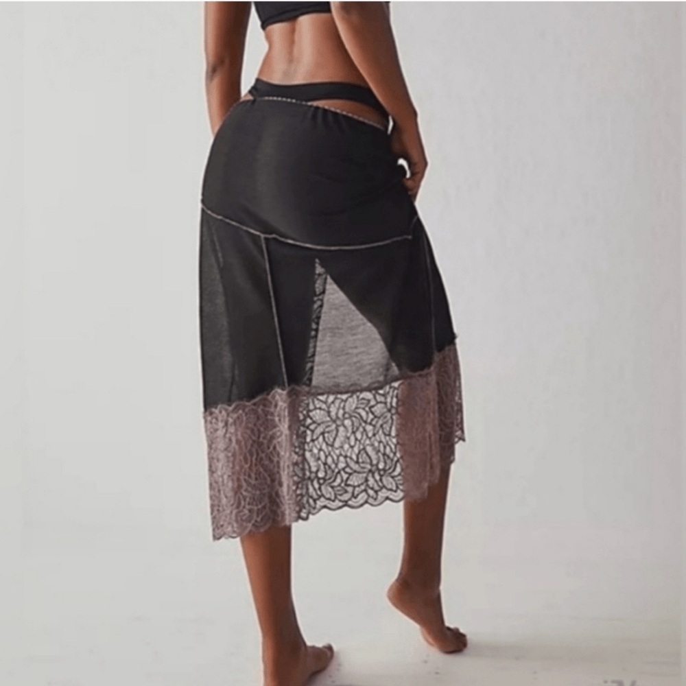 Free People Into You Half Column Skirt Medium NWT - Picture 2 of 3